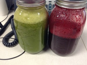 Apple-kale juice; Apple-kale-beet-lemon juice